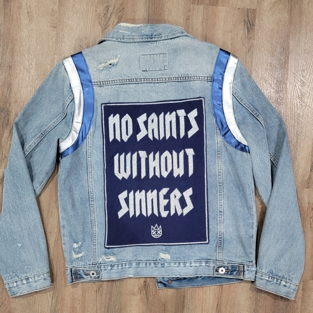 Cult of Individuality No Saints without Sinners Denim Trucker Jacket